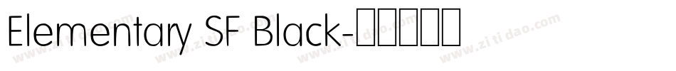 Elementary SF Black字体转换